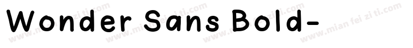 Wonder Sans Bold字体转换